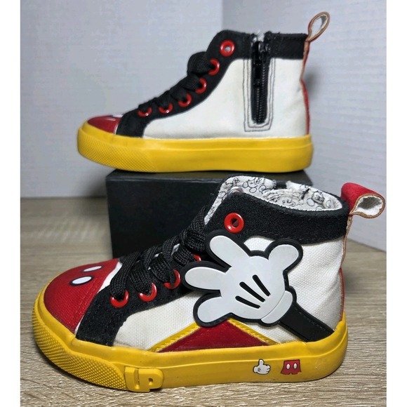 Mickey Mouse Sneaker by Ground Up Toddler Sz 8 Shoes Disney Unisex Oh Boy! - Picture 2 of 9